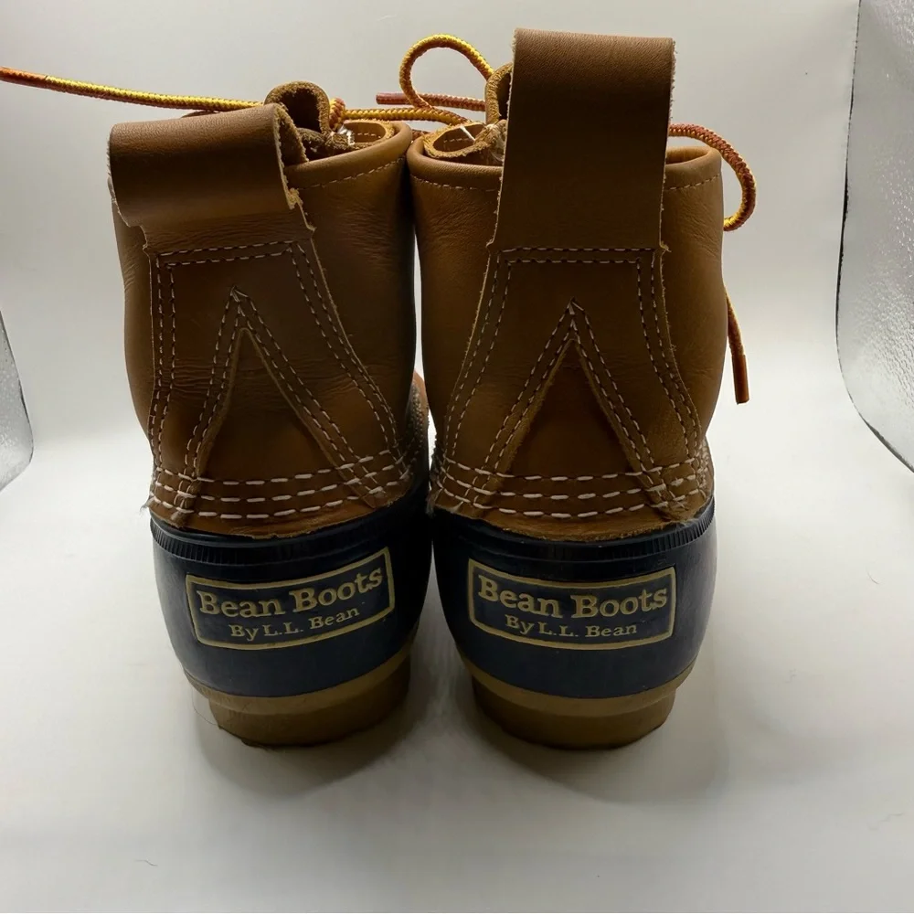 LL‎ Bean Boots Women’s Size 5W (A W) Like New Condition Unlined Navy Foot Rain
